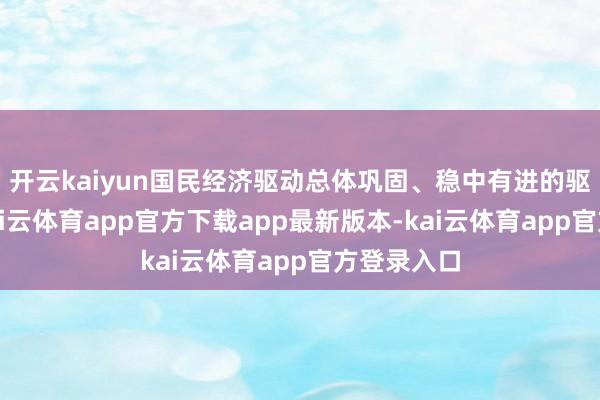 开云kaiyun国民经济驱动总体巩固、稳中有进的驱动态势-kai云体育app官方下载app最新版本-kai云体育app官方登录入口