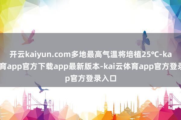 开云kaiyun.com多地最高气温将培植25℃-kai云体育app官方下载app最新版本-kai云体育app官方登录入口