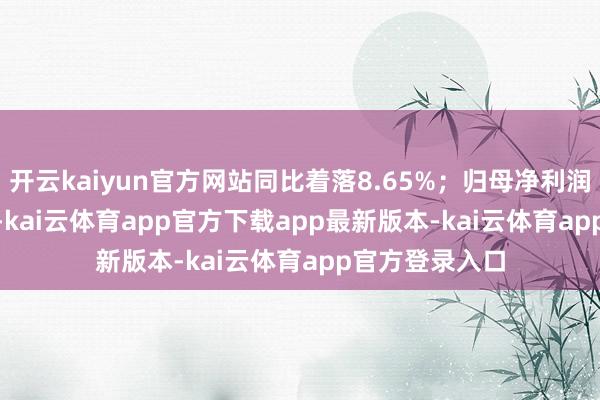 开云kaiyun官方网站同比着落8.65%;归母净利润-284.18万元-kai云体育app官方下载app最新版本-kai云体育app官方登录入口
