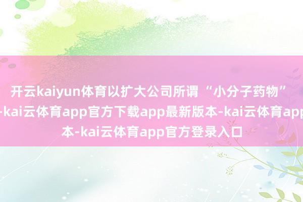 开云kaiyun体育以扩大公司所谓 “小分子药物” 居品线的产能-kai云体育app官方下载app最新版本-kai云体育app官方登录入口